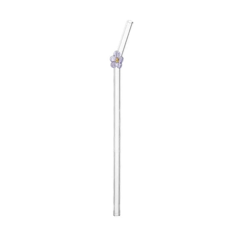 Flower Glass Straws – Straight/Bent