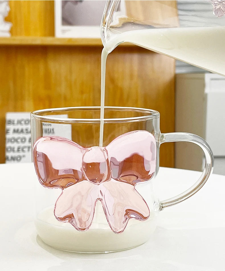 Bowknot Glass cups and candle holder