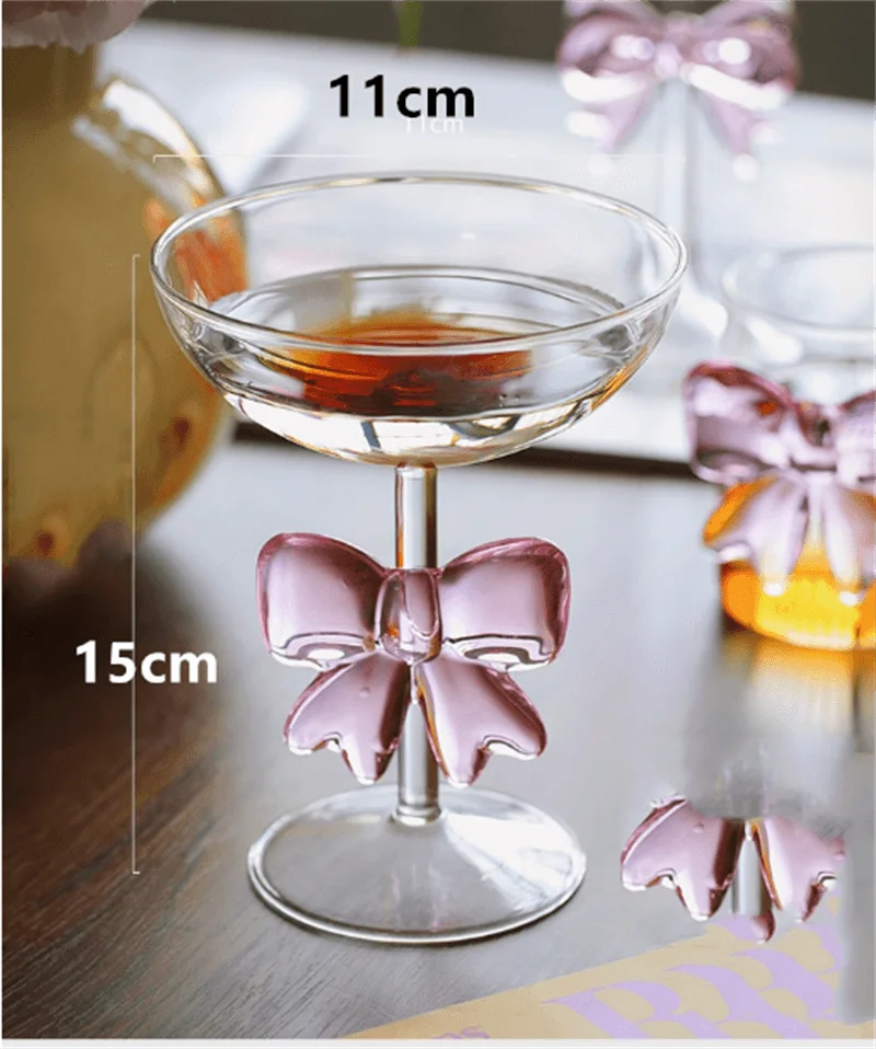Bowknot Glass cups and candle holder