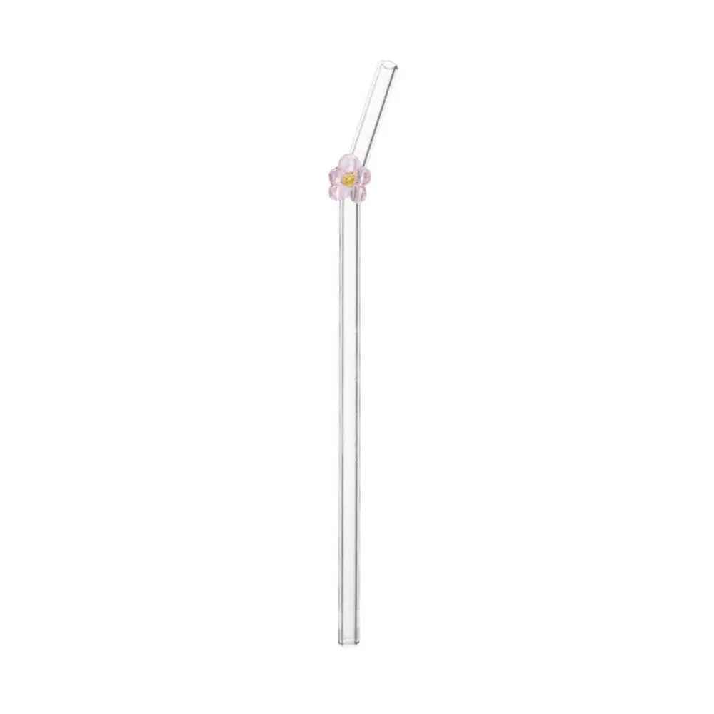 Flower Glass Straws – Straight/Bent