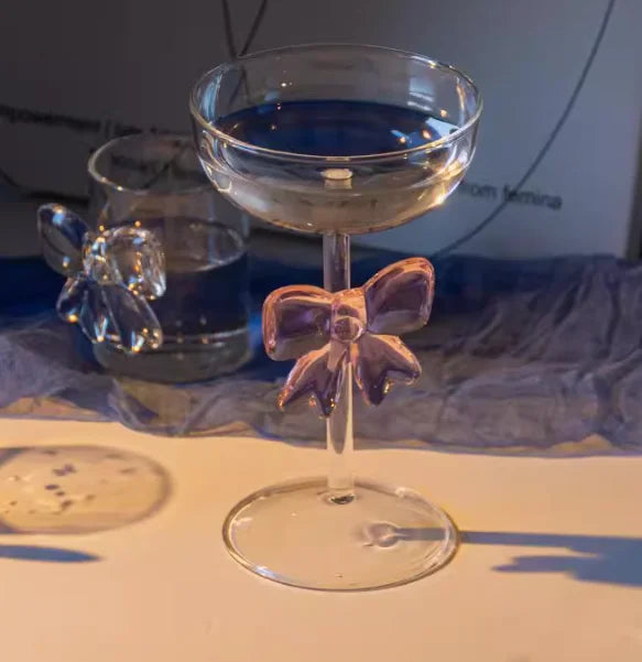 Bowknot Glass cups and candle holder