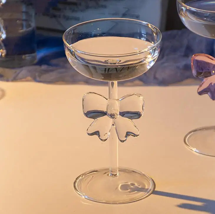 Bowknot Glass cups and candle holder