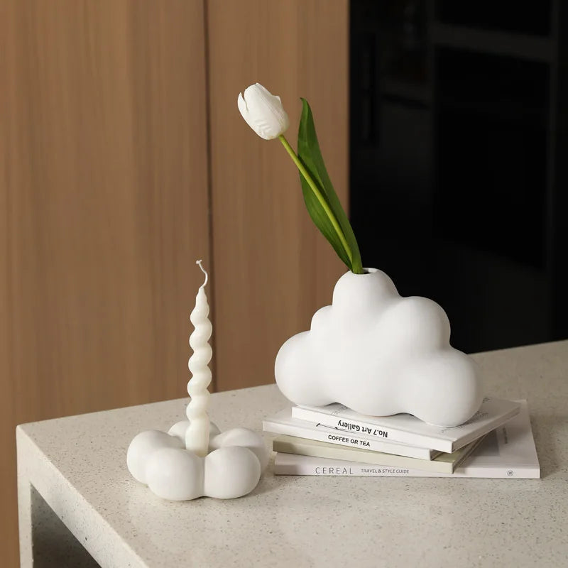 Ceramic Candle Holder Flower Shape