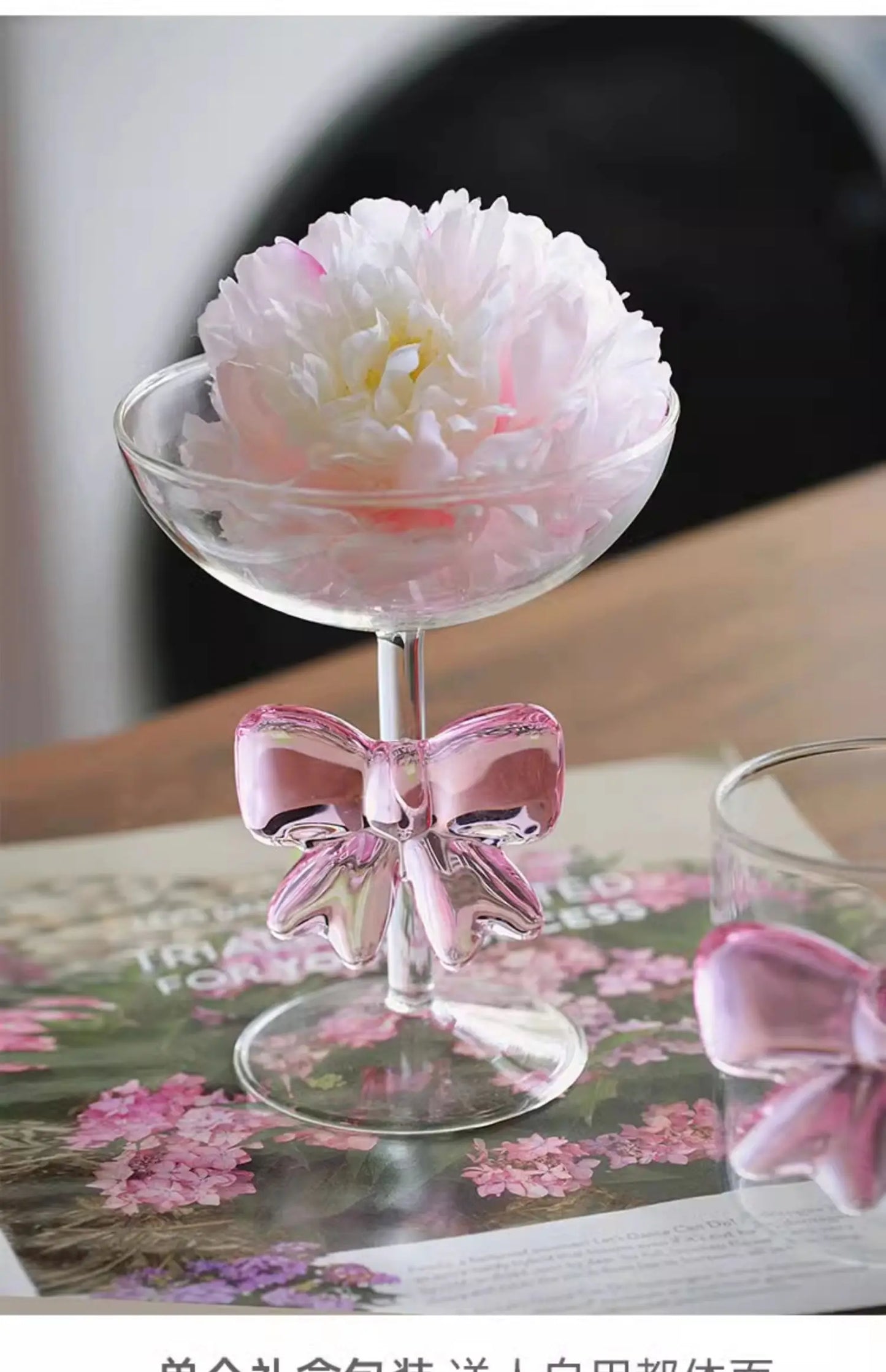 Bowknot Glass cups and candle holder