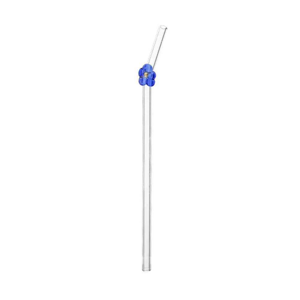 Flower Glass Straws – Straight/Bent